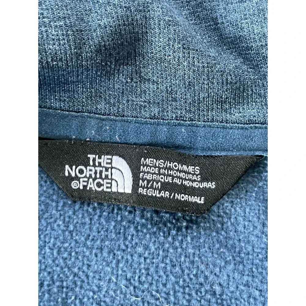 The North Face Mens Medium Quarter Zip Fleece Pullover Blue Heather A2VE5HKW